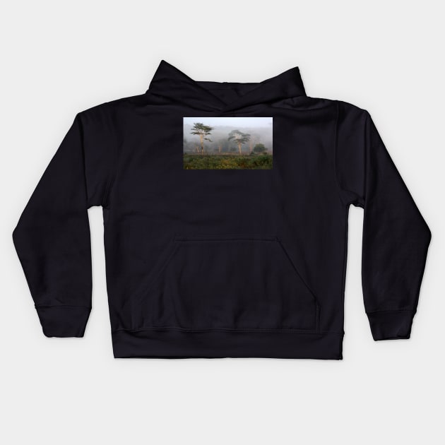 Foggy Morning, Lake Nakuru, Kenya Kids Hoodie by Carole-Anne